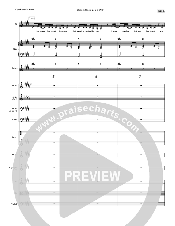 Christ Is Risen Conductor's Score (Bethel Music / Hunter Thompson)