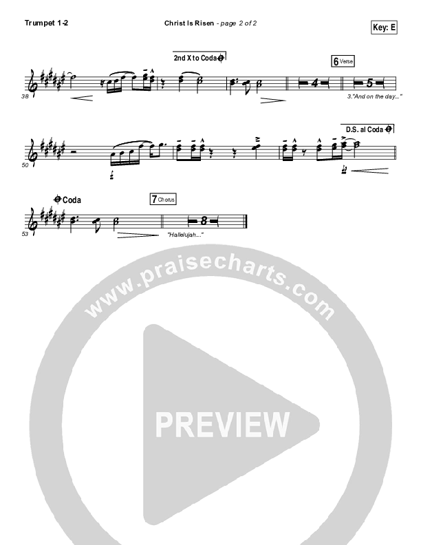 Christ Is Risen Trumpet 1,2 (Bethel Music / Hunter Thompson)