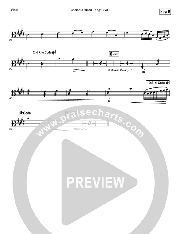 Christ Is Risen Viola (Bethel Music / Hunter Thompson)