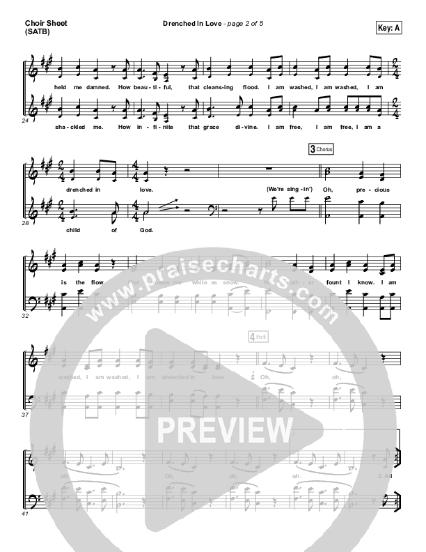 Drenched In Love Choir Vocals (SATB) (Bethel Music / Daniel Bashta / Harvest)