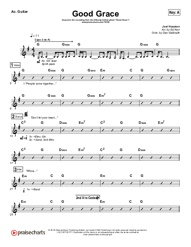 Good Grace Acoustic Guitar (Hillsong UNITED / Joel Houston)
