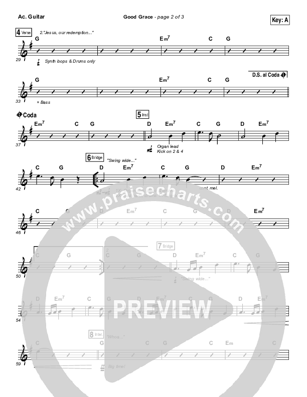 Good Grace Acoustic Guitar (Hillsong UNITED / Joel Houston)