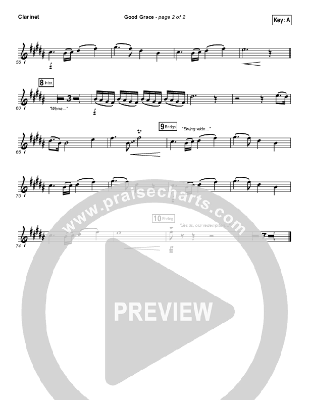 Good Grace Clarinet (Hillsong UNITED / Joel Houston)