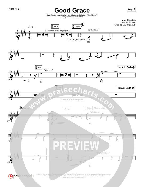 Good Grace French Horn 1/2 (Hillsong UNITED / Joel Houston)