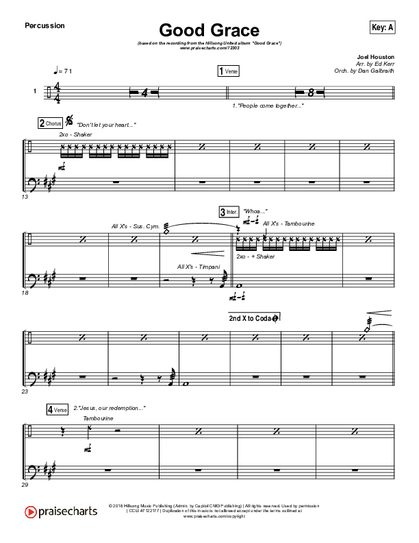 Good Grace Percussion (Hillsong UNITED / Joel Houston)