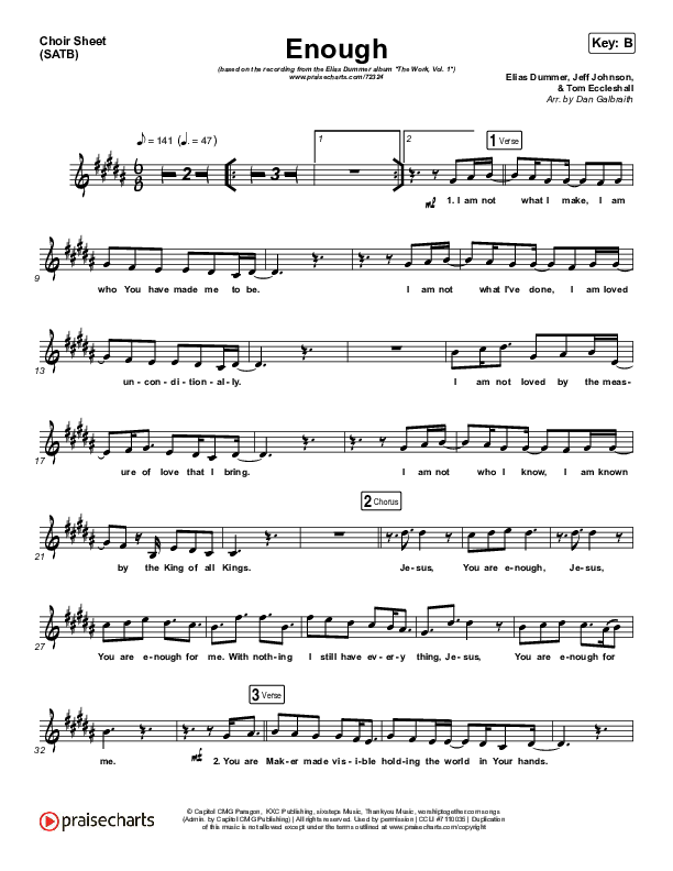 Enough Choir Sheet (SATB) (Elias Dummer)