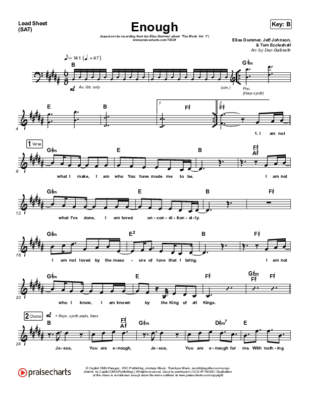 Enough Lead Sheet (SAT) (Elias Dummer)