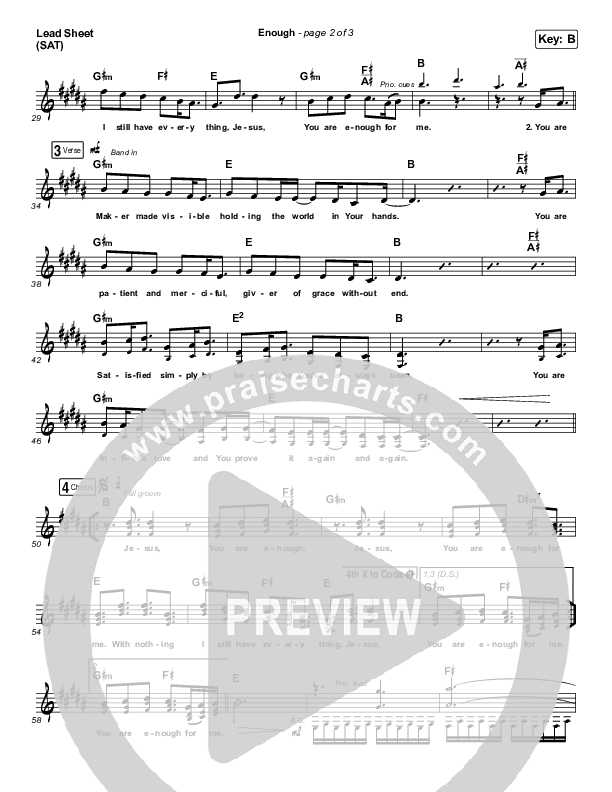 Enough Lead Sheet (SAT) (Elias Dummer)