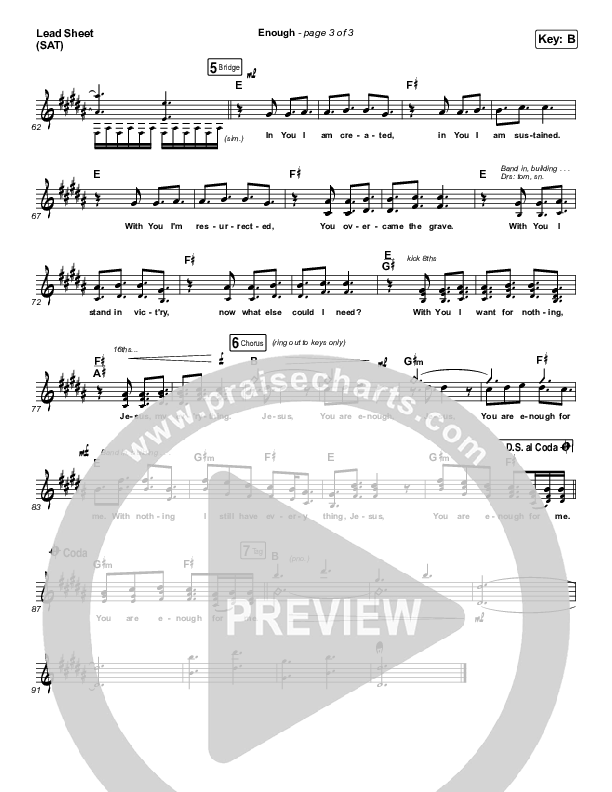 Enough Lead Sheet (SAT) (Elias Dummer)