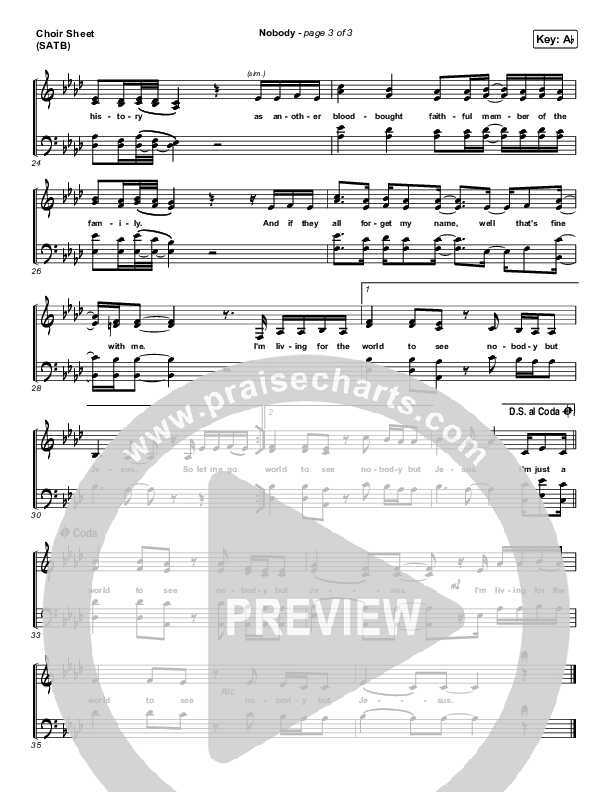 Nobody Choir Vocals (SATB) (Casting Crowns / Matthew West)