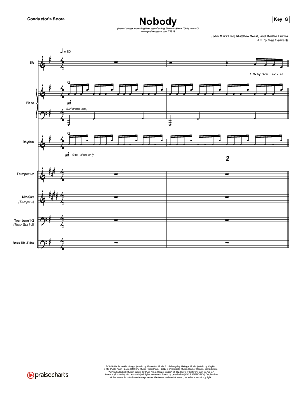 Nobody Light Orchestration (Casting Crowns / Matthew West)