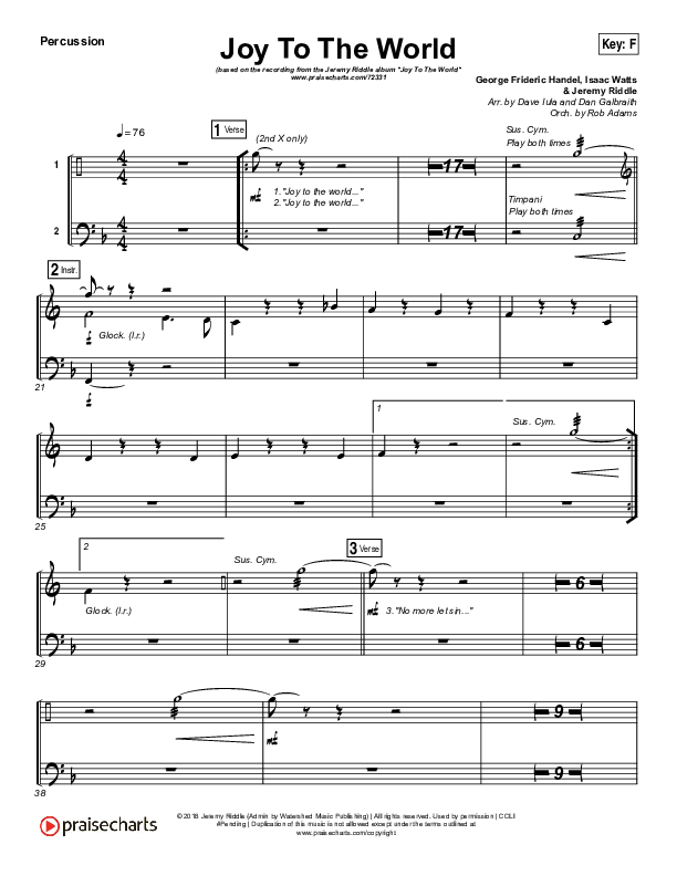 Joy To The World (Live) Percussion (Jeremy Riddle)