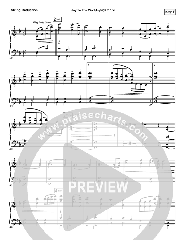 Joy To The World (Live) String Reduction (Jeremy Riddle)