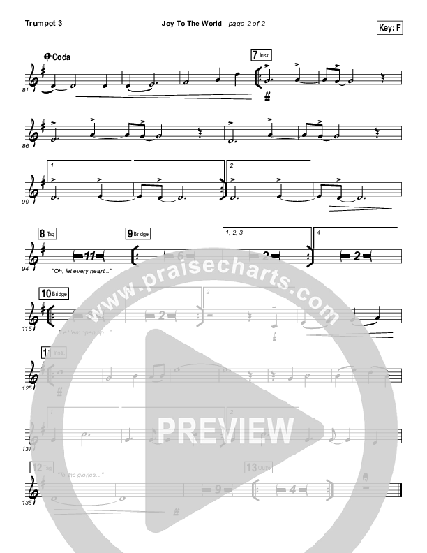 Joy To The World (Live) Trumpet 3 (Jeremy Riddle)