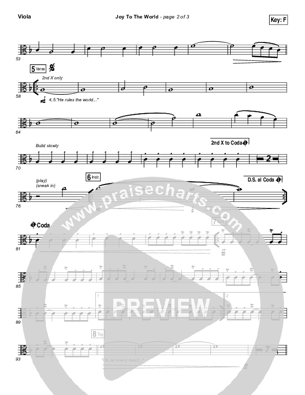 Joy To The World (Live) Viola (Jeremy Riddle)