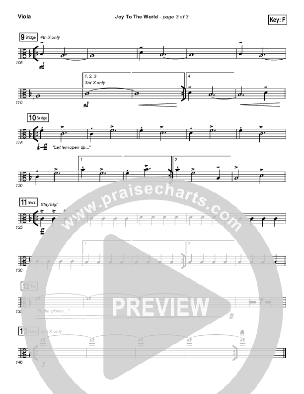 Joy To The World (Live) Viola (Jeremy Riddle)