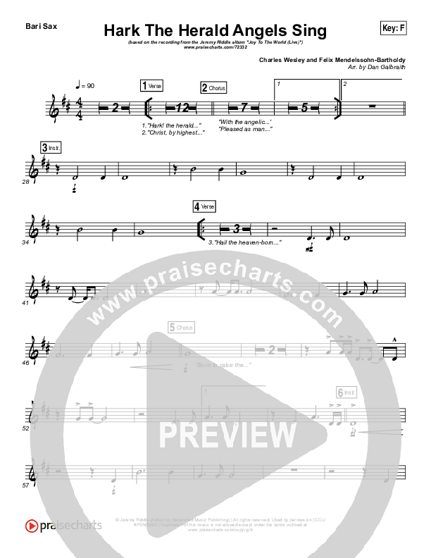 Hark The Herald Angels Sing (Live) Bari Sax (Jeremy Riddle)