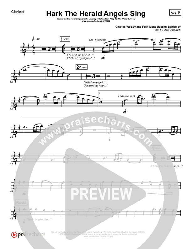 Hark The Herald Angels Sing (Live) Clarinet (Jeremy Riddle)