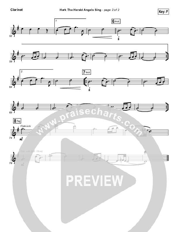 Hark The Herald Angels Sing (Live) Clarinet (Jeremy Riddle)