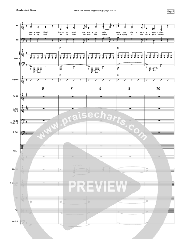 Hark The Herald Angels Sing (Live) Conductor's Score (Jeremy Riddle)