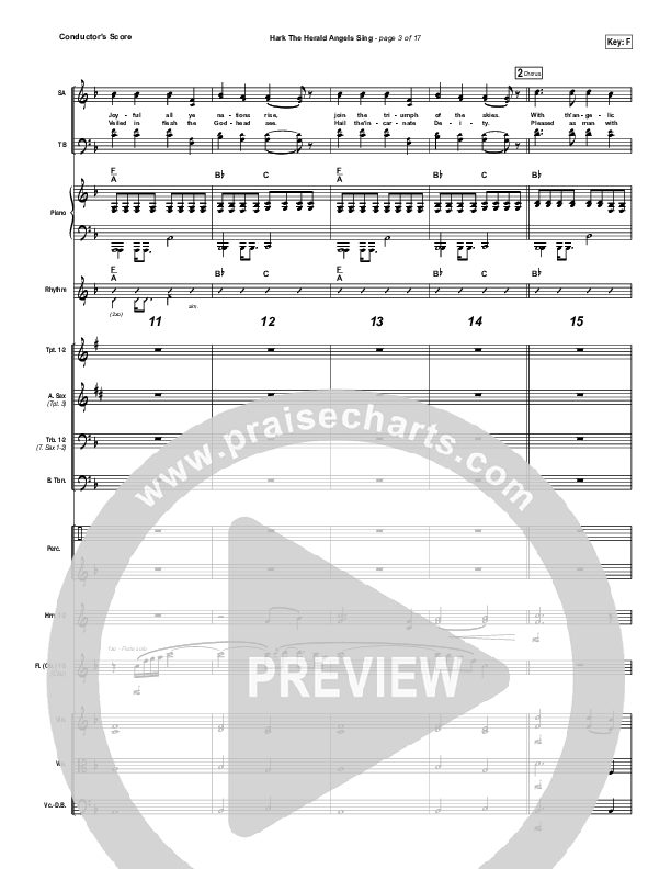 Hark The Herald Angels Sing (Live) Conductor's Score (Jeremy Riddle)