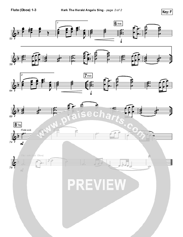 Hark The Herald Angels Sing (Live) Flute/Oboe 1/2/3 (Jeremy Riddle)
