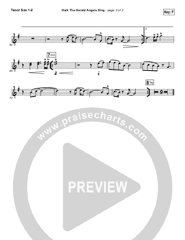 Hark The Herald Angels Sing (Live) Tenor Sax 1/2 (Jeremy Riddle)