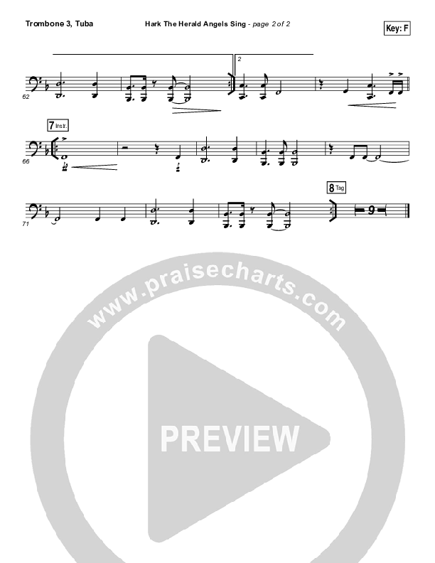 Hark The Herald Angels Sing (Live) Trombone 3/Tuba (Jeremy Riddle)