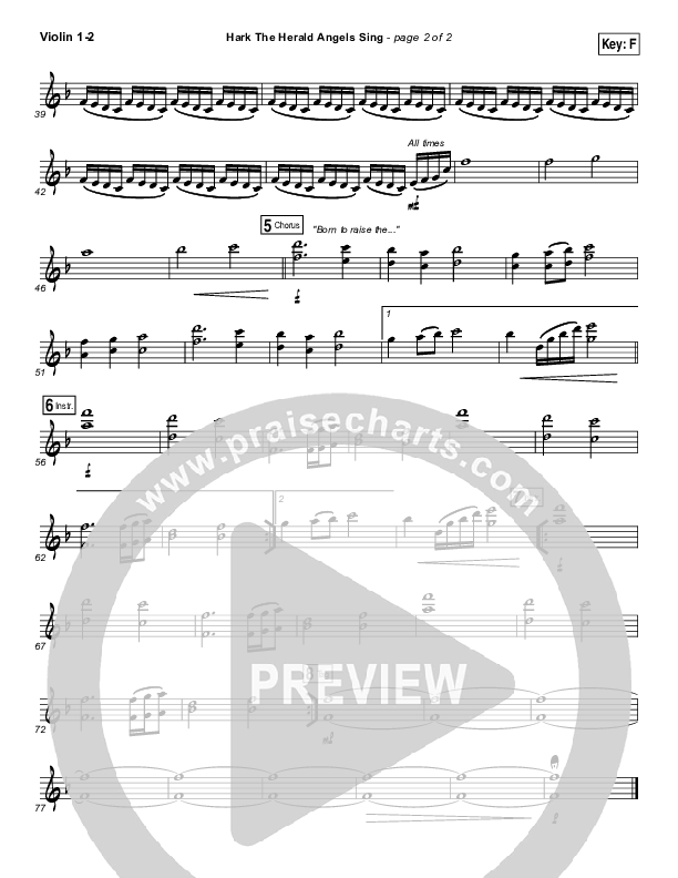 Hark The Herald Angels Sing (Live) Violin 1/2 (Jeremy Riddle)