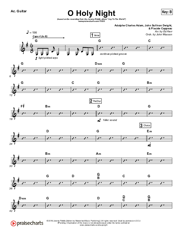 O Holy Night (Live) Acoustic Guitar (Jeremy Riddle)