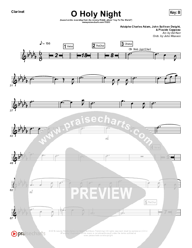 O Holy Night (Live) Wind Pack (Jeremy Riddle)