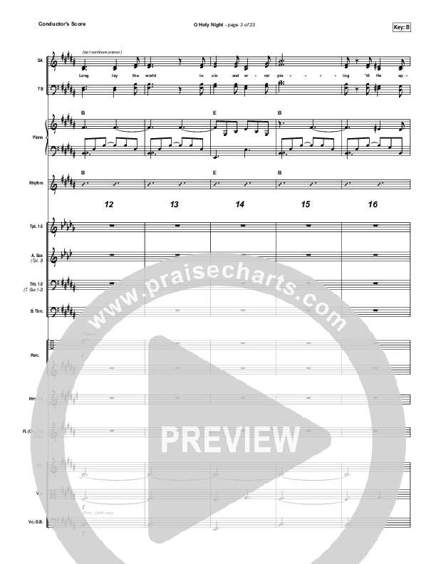 O Holy Night (Live) Conductor's Score (Jeremy Riddle)