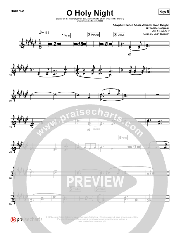 O Holy Night (Live) French Horn 1/2 (Jeremy Riddle)