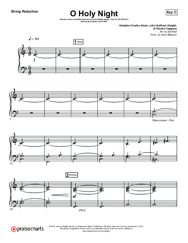 O Holy Night (Live) String Reduction (Jeremy Riddle)