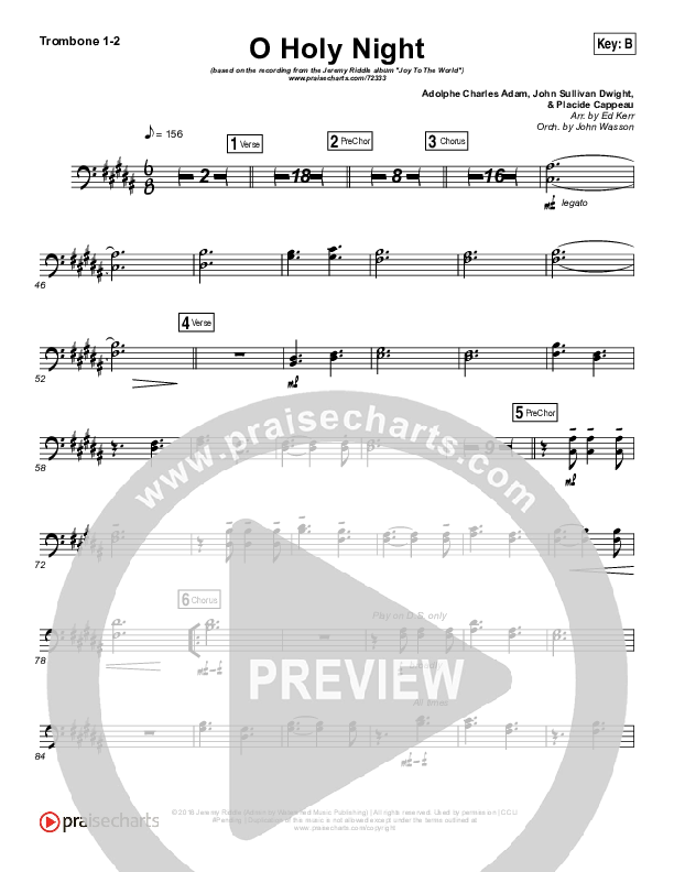 O Holy Night (Live) Trombone 1/2 (Jeremy Riddle)