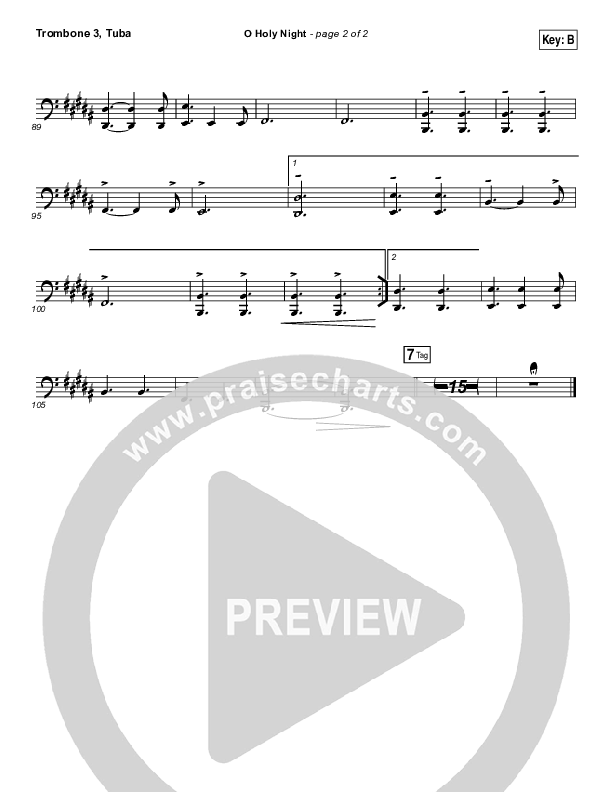 O Holy Night (Live) Trombone 3/Tuba (Jeremy Riddle)