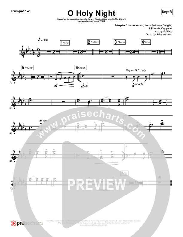 O Holy Night (Live) Trumpet 1,2 (Jeremy Riddle)