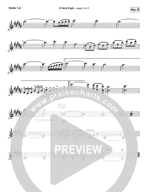 O Holy Night (Live) Violin 1/2 (Jeremy Riddle)