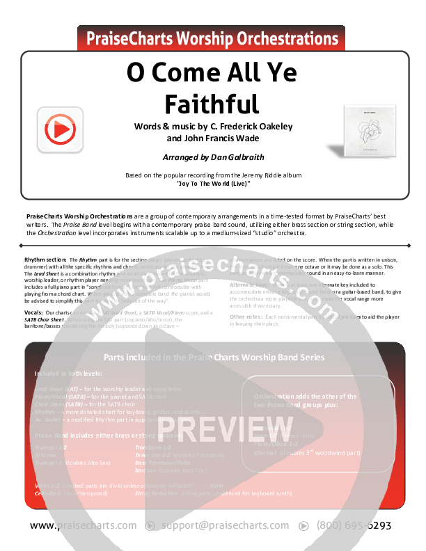 O Come All Ye Faithful (Live) Orchestration (Jeremy Riddle)