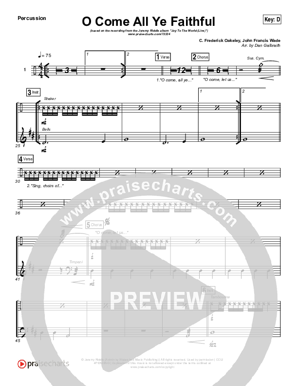 O Come All Ye Faithful (Live) Percussion (Jeremy Riddle)