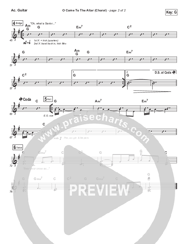 O Come To The Altar (Choral Anthem SATB) Acoustic Guitar (Elevation Worship / Arr. Luke Gambill)