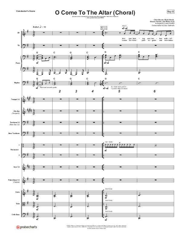 O Come To The Altar (Choral Anthem SATB) Conductor's Score (Elevation Worship / Arr. Luke Gambill)