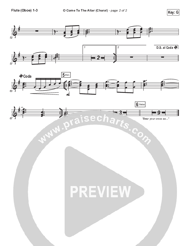 O Come To The Altar (Choral Anthem SATB) Flute/Oboe 1/2/3 (Elevation Worship / Arr. Luke Gambill)