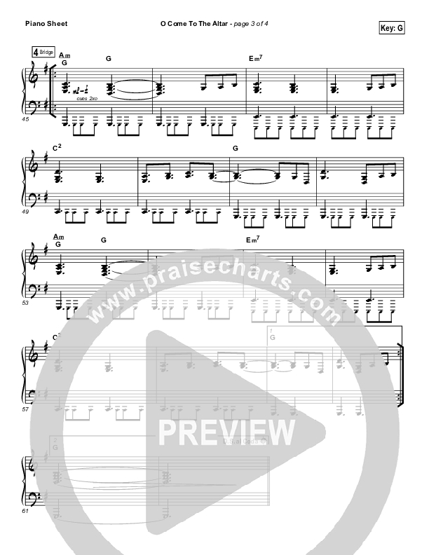 O Come To The Altar (Choral Anthem SATB) Piano Sheet (Elevation Worship / Arr. Luke Gambill)