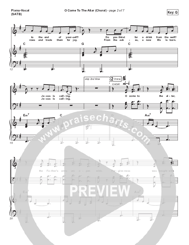 O Come To The Altar (Choral Anthem SATB) Piano/Vocal (SATB) (Elevation Worship / Arr. Luke Gambill)