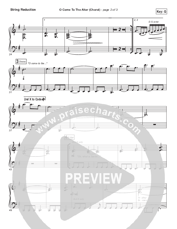 O Come To The Altar (Choral Anthem SATB) String Pack (Elevation Worship / Arr. Luke Gambill)
