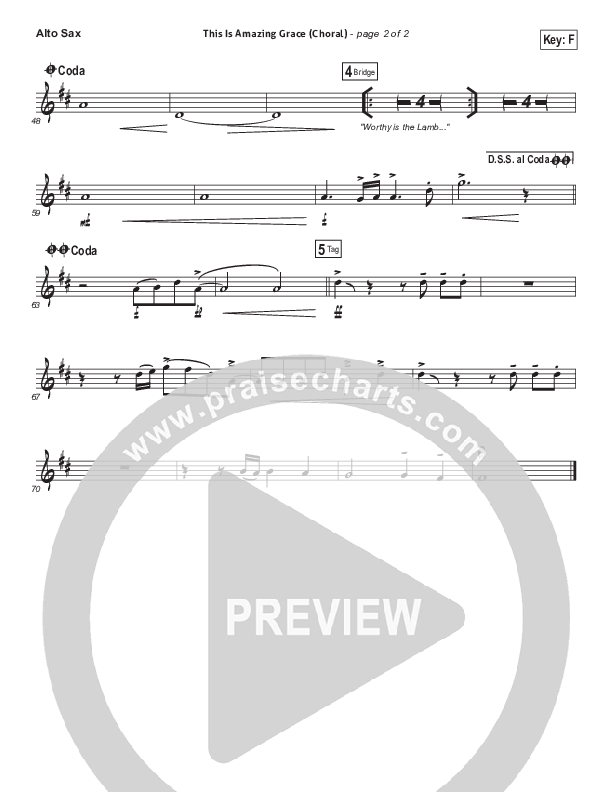 This Is Amazing Grace (Choral Anthem SATB) Alto Sax (Phil Wickham / Arr. Luke Gambill)