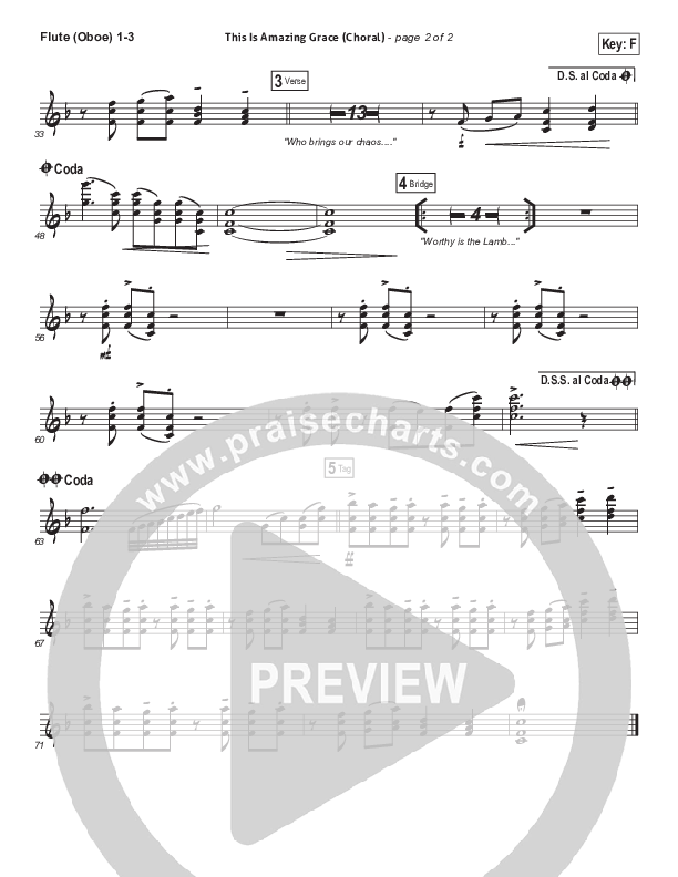 This Is Amazing Grace (Choral Anthem SATB) Flute/Oboe 1/2/3 (Phil Wickham / Arr. Luke Gambill)
