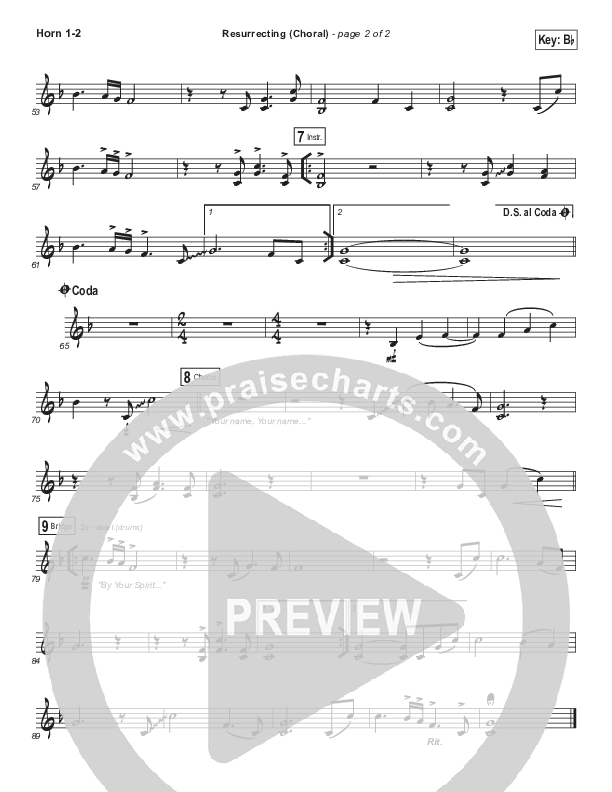 Resurrecting (Choral Anthem SATB) Brass Pack (Elevation Worship / Arr. Luke Gambill)