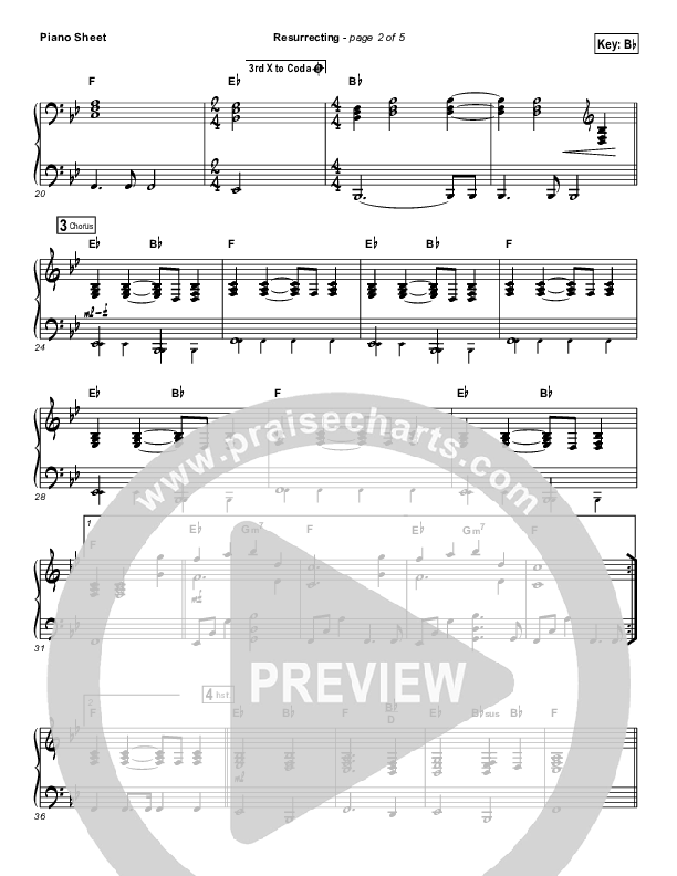 Resurrecting (Choral Anthem SATB) Piano Sheet (Elevation Worship / Arr. Luke Gambill)